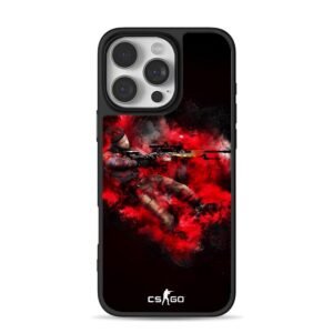 CSGO sniper soldier red smoke Phone Case for iPhone 11-17 & Samsung Galaxy S24-S26