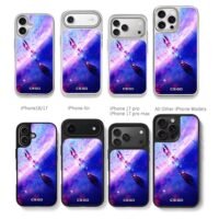 CSGO soldiers in purple space Chris Brown Phone Case Black Electroplated Silver For Iphone 11 To 17