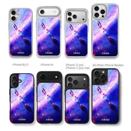 CSGO soldiers in purple space Chris Brown Phone Case Black Electroplated Silver For Iphone 11 To 17