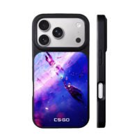 CSGO soldiers in purple space iPhone 17 Pro Max Black Case