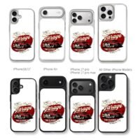 Custom garage red hot rod art Chris Brown Phone Case Black Electroplated Silver For Iphone 11 To 17