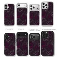 Cute gothic skull bow pattern Chris Brown Phone Case Black Electroplated Silver For Iphone 11 To 17