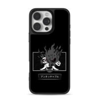 Cyber samurai oni mask red eye iPhone 16 Pro Max Black Case