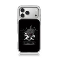 Cyber samurai oni mask red eye iPhone 17 Pro Max Electroplated Silver Case1