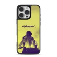 Cyberpunk 2077 man city art iPhone 16 Pro Max Black Case