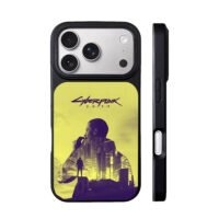 Cyberpunk 2077 man city art iPhone 17 Pro Max Black Case