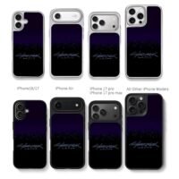 Cyberpunk 2077 night city art Chris Brown Phone Case Black Electroplated Silver For Iphone 11 To 17