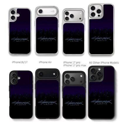 Cyberpunk 2077 night city art Chris Brown Phone Case Black Electroplated Silver For Iphone 11 To 17
