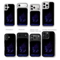 Cyberpunk 2077 samurai skull Chris Brown Phone Case Black Electroplated Silver For Iphone 11 To 17