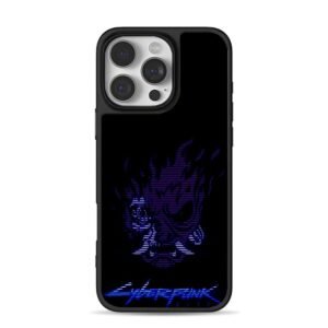 Cyberpunk 2077 samurai skull iPhone 16 Pro Max Black Case