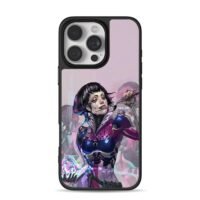 Cyberpunk Mirage girl with scissors Phone Case for iPhone 11-17 & Samsung Galaxy S24-S26