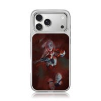 Cyberpunk vampire girl dark gun art iPhone 17 Pro Max Electroplated Silver Case1