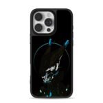 Cyberpunk wolf neon blue artwork Phone Case for iPhone 11-17 & Samsung Galaxy S24-S26