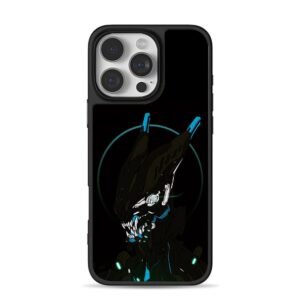 Cyberpunk wolf neon blue artwork Phone Case for iPhone 11-17 & Samsung Galaxy S24-S26