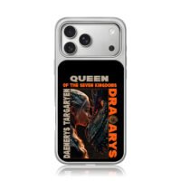 Daenerys Targaryen and dragon iPhone 17 Pro Max Electroplated Silver Case1