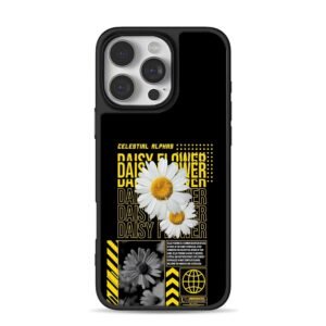 Daisy yellow black street graphic Phone Case for iPhone 11-17 & Samsung Galaxy S24-S26
