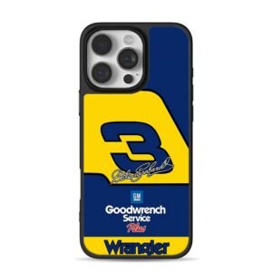 Dale Earnhardt 3 NASCAR GM Goodwrench Wrangler Phone Case for iPhone 11-17 & Samsung Galaxy S24-S26