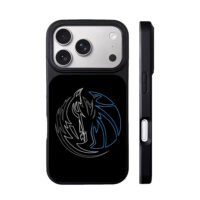 Dallas Mavericks line logo iPhone 17 Pro Max Black Case