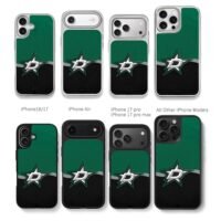 Dallas Stars team logo jersey Chris Brown Phone Case Black Electroplated Silver For Iphone 11 To 17