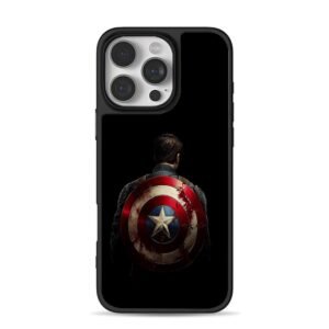 Damaged Captain America shield Phone Case for iPhone 11-17 & Samsung Galaxy S24-S26
