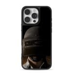 Damaged PUBG level 3 helmet soldier Phone Case for iPhone 11-17 & Samsung Galaxy S24-S26