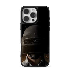 Damaged PUBG level 3 helmet soldier Phone Case for iPhone 11-17 & Samsung Galaxy S24-S26