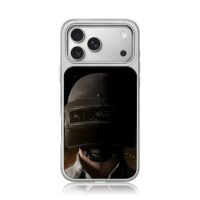 Damaged PUBG level 3 helmet soldier iPhone 17 Pro Max Electroplated Silver Case1