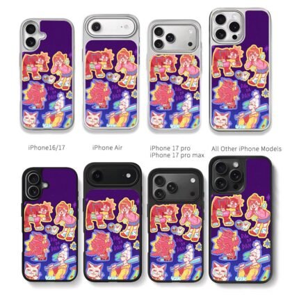 Dan Da Dan UFO Y2K stickers Chris Brown Phone Case Black Electroplated Silver For Iphone 11 To 17