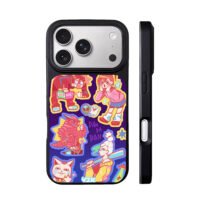 Dan Da Dan UFO Y2K stickers iPhone 17 Pro Max Black Case