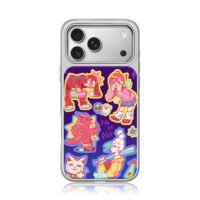 Dan Da Dan UFO Y2K stickers iPhone 17 Pro Max Electroplated Silver Case1