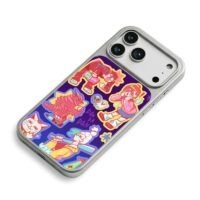 Dan Da Dan UFO Y2K stickers iPhone 17 Pro Max Electroplated Silver Case2