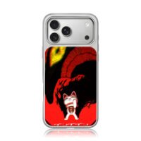 Dandadan anime cat red monster iPhone 17 Pro Max Electroplated Silver Case1