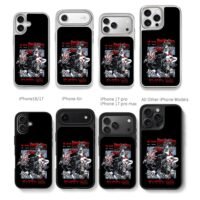 Dandadan anime chars lucky cat Chris Brown Phone Case Black Electroplated Silver For Iphone 11 To 17