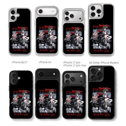 Dandadan anime chars lucky cat Chris Brown Phone Case Black Electroplated Silver For Iphone 11 To 17