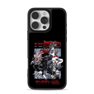 Dandadan anime chars lucky cat iPhone 16 Pro Max Black Case