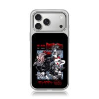 Dandadan anime chars lucky cat iPhone 17 Pro Max Electroplated Silver Case1