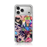 Dandadan character cat collage iPhone 17 Pro Max Electroplated Silver Case1