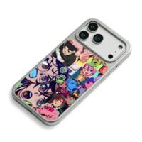 Dandadan character cat collage iPhone 17 Pro Max Electroplated Silver Case2