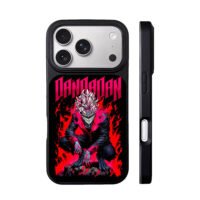 Dandadan demon with red flames iPhone 17 Pro Max Black Case