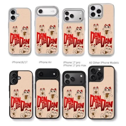 Dandadan four maneki neko cats Chris Brown Phone Case Black Electroplated Silver For Iphone 11 To 17