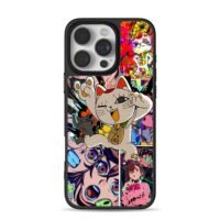 Dandadan lucky cat collage art Phone Case for iPhone 11-17 & Samsung Galaxy S24-S26