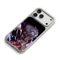 Dandadan Okarun Momo Art iPhone 17 Pro Max Electroplated Silver Case2