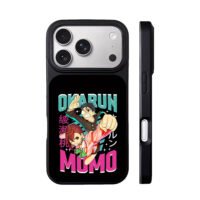 Dandadan Okarun Momo Ayase art iPhone 17 Pro Max Black Case