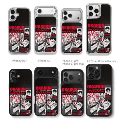 Dandadan Okarun Takakura art Chris Brown Phone Case Black Electroplated Silver For Iphone 11 To 17