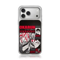 Dandadan Okarun Takakura art iPhone 17 Pro Max Electroplated Silver Case1