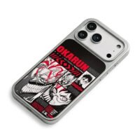 Dandadan Okarun Takakura art iPhone 17 Pro Max Electroplated Silver Case2