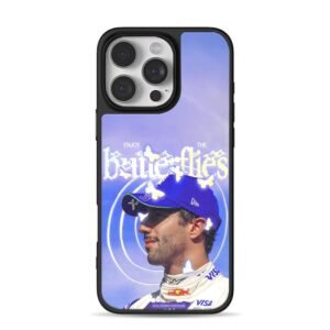 Daniel Ricciardo F1 butterfly Phone Case for iPhone 11-17 & Samsung Galaxy S24-S26