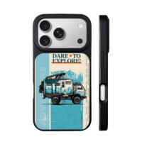 Dare to explore camper dog art iPhone 17 Pro Max Black Case