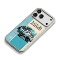 Dare to explore camper dog art iPhone 17 Pro Max Electroplated Silver Case2