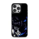 Dark anime ninja blue fire eye iPhone 16 Pro Max Black Case
